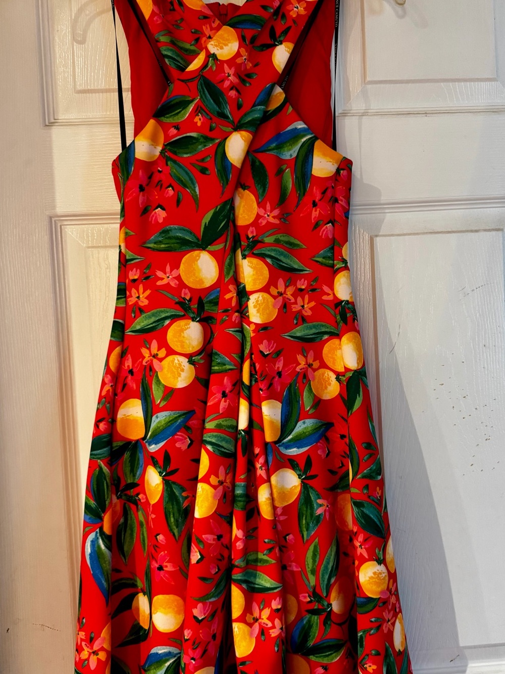 Vince Camuto A-line Dress with Open Cut Front Detail and Zippered Back.